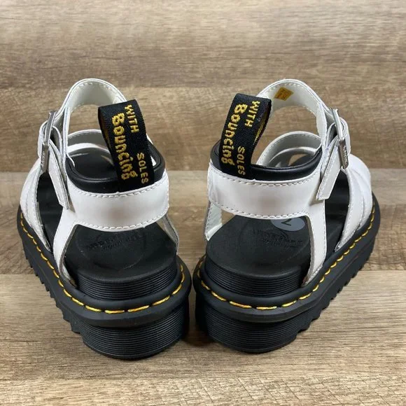 Dr Marten Doc AirWair Blaire Sandals White Strap Women’s Sz 7 - Picture 5 of 10